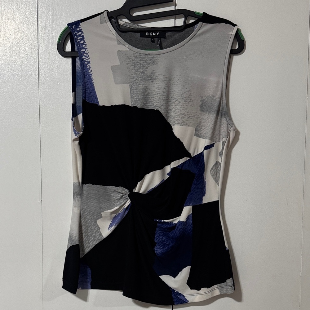 DKNY Women's Tank Top - Black, Blue, Gray